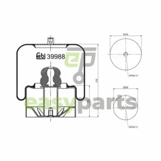 Пневмоподушка FEBI BILSTEIN 39988