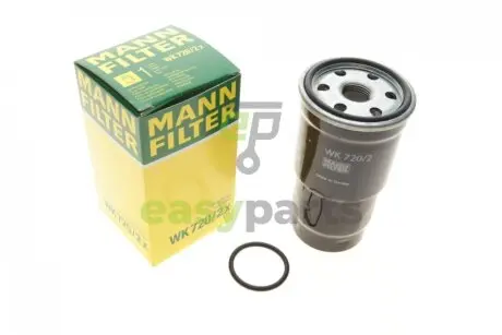Фільтр паливний Toyota RAV4 00-/Hilux 97-05/Corolla 2.0-2.4 D 00-09 (з прокладкою) MANN WK7202X