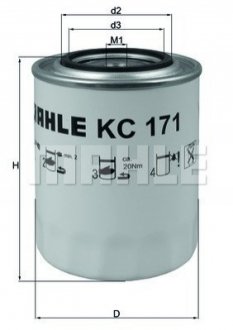 Фільтр паливний MAHLE / KNECHT KC171 (фото 1)