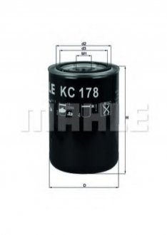 Фільтр паливний DAF MAHLE / KNECHT KC178 (фото 1)