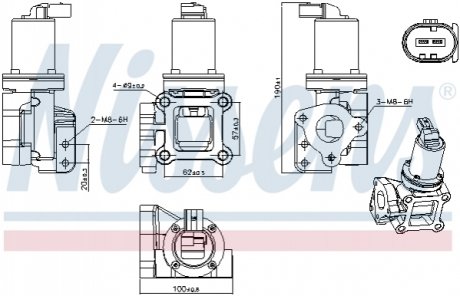 Клапан рециркуляції газів NISSENS 98309