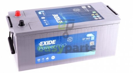 Акумуляторна батарея 185Ah/1150A (513x223x223/+L/B00) PowerPro EXIDE EF1853 (фото 1)