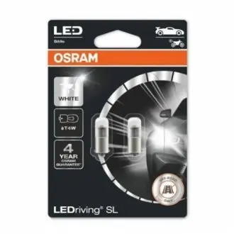 Фото 1 - (к/т 2 шт) Лампа світлодіодна LED warm white 4000K (1W 12V BA9S) OSRAM 3893DWP02B (к/т 2 шт) Лампа світлодіодна LED warm white 4000K (1W 12V BA9S) OSRAM 3893DWP02B (фото 1)