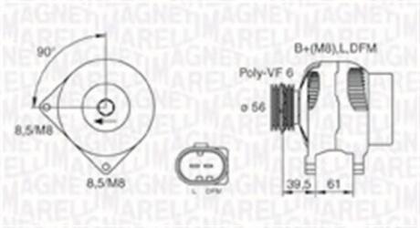 Генератор MAGNETI MARELLI 063731394010