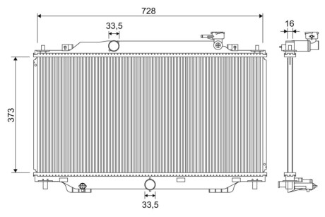 Радіатор охолодження Mazda 3 1.5/1.6/2.0 13- Valeo 701329
