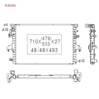 Радиатор охлаждения двигателя KOYORAD PL453253