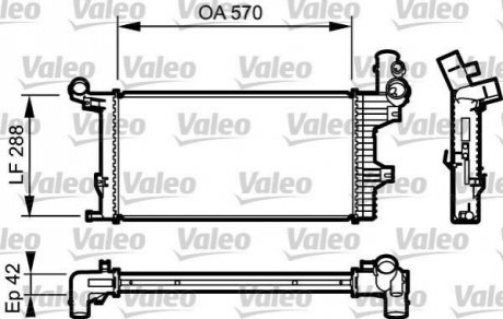 Радиатор охлаждения двигателя Valeo 732303