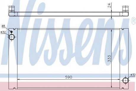 Радіатор охолоджування NISSENS 69705