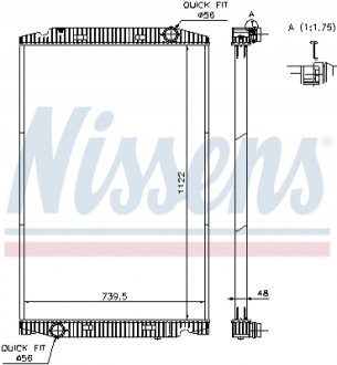 Радиатор, охлаждение двигателя NISSENS 63329A