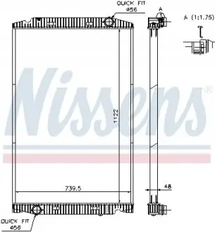 Радиатор, охлаждение двигателя NISSENS 63329A