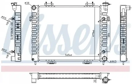 Радіатор охолоджування NISSENS 609901