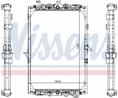 Радиатор системы охлаждения, DAF 95 XF; DAF F 95 NISSENS 61417A