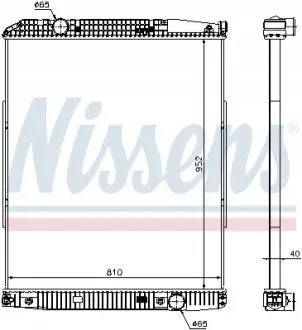Радиатор, охлаждение двигателя NISSENS 626490