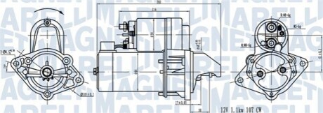 Стартер MAGNETI MARELLI 063720519010 (фото 1)