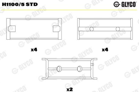 Вкладиши Glyco H11005STD