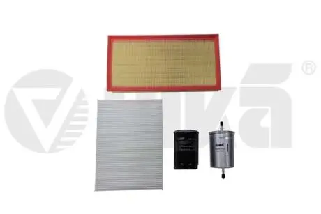 Комплект фильтров (4шт) VW Golf (91-97,97-02),Passat (90-97,97-00)/Audi A4 (94-00),A6 (94-97,97-05) Vika K11784701