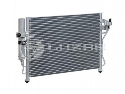 Радіатор кондиціонера Getz 1.1/1.3/1.4/1.6 (02-) АКПП / МКПП з ресивером LUZAR LRAC 081C1 (фото 1)