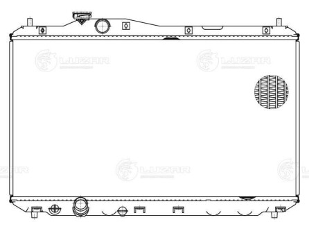 Радіатор охолодження Honda Civic 4D (12-) МКПП / АКПП LUZAR LRc 2312