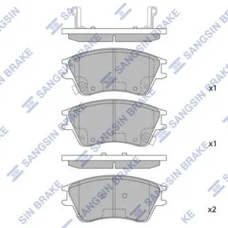 Колодка тормозная передняя (58115-2D000) SANGSIN Hi-Q (SANGSIN) SP1147
