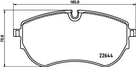 Тормозные колодки дисковые; передняя ось / VW Amaro HELLA 8DB355037731