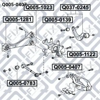 САЙЛЕНТБЛОК ЗАДН РЫЧАГА Q-fix Q0050407