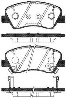 Комплект тормозных колодок, дисковый тормоз ROADHOUSE 2148802 (фото 1)
