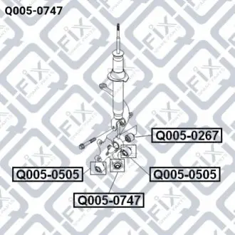 Сайлентблок задн цапфи CHEVROLET EPICA (V200) 2003 Q-fix Q0050747