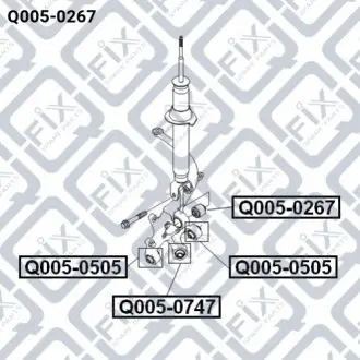 Сайлентблок задн цапфы CHEVROLET EPICA (V250) 2007 Q-fix Q0050267