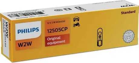 Автолампа W2W 12V 2W W2X4,6d PHILIPS 12505CP