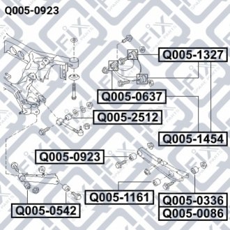 Сайлентблок задньої поперечної тяги Q-fix Q0050923