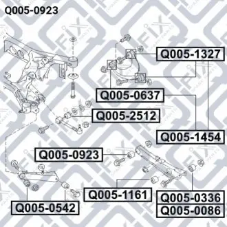 Сайлентблок задней поперечной тяги Q-fix Q0050923