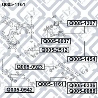Сайлентблок задней поперечной тяги Q-fix Q0051161
