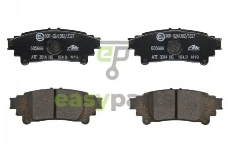 Колодки гальмівні (задні) Toyota Highlander 14-/Prius 08-/Lexus GS 12-/RC 14-/RX 08-15 ATE 13046056662