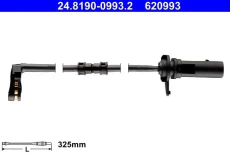 Датчик зносу гальмівних колодок (передніх) Audi A6/A7 09- (L=325mm) ATE 24819009932