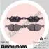 Комплект тормозных колодок, дисковый тормоз ZIMMERMANN 214842051 (фото 1)