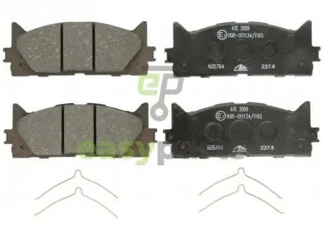 Колодки гальмівні (передні) Toyota Camry/Lexus ES 01- (Akebono) ATE 13046057642