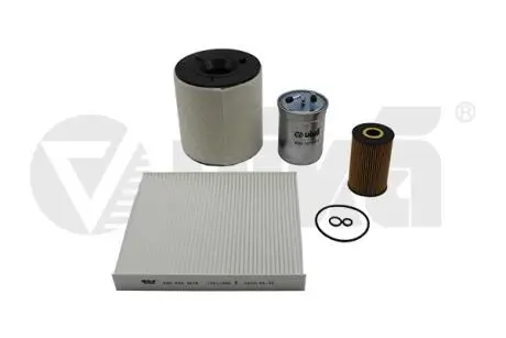 Комплект фильтров (4шт) Skoda Fabia (11-15)/VW Polo (10-12)/Seat Ibiza (09-11)/A Vika K11783601