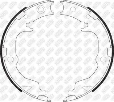 Колодки ручника 170mm*32mm Mitsubishi, Chrysler, Jeep, Dodge NiBK FN23001