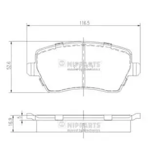 Гальмiвнi колодки дисковi NIPPARTS J3601085