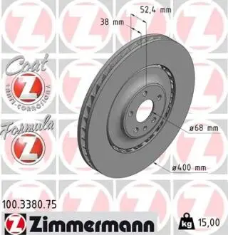 Гальмiвнi диски ZIMMERMANN 100338075