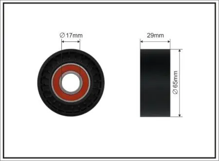 Ролик натяжной 65.5x17x29 Fiat Doblo,Marea,Brava 1.9JTD 98-,Alfa Romeo CAFFARO 1394