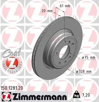 Диск гальмівний ZIMMERMANN 150128120