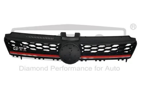 Решетка радиатора без эмблемы GTI с красной полосой VW Golf VII (5G1, BQ1, BE1, DPA 88531537802
