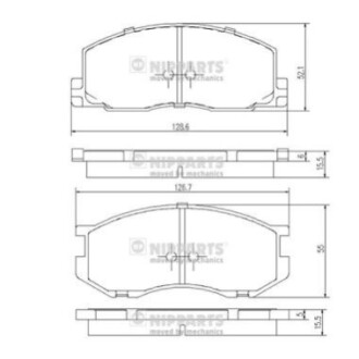 Комплект тормозных колодок, дисковый тормоз NIPPARTS J3602039