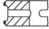 Кольца поршневые (1cyl) KOMPRESSOREN D 78.00 (2.5/2.5/4) MAHLE / KNECHT 145 72 N0 (фото 2)