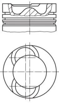Поршень DAF 130.0 WS222/WS242/WS268/WS295/WS315 EURO 2 MAHLE / KNECHT 213 65 00