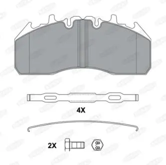 Комплект гальмівних колодок, дискове гальмо, WVA29218 BERAL BCV29174BK (фото 1)
