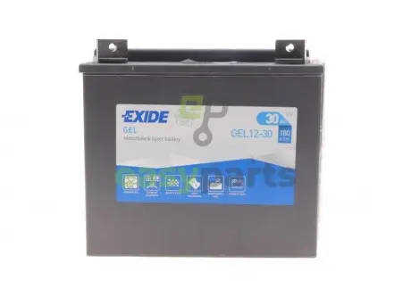 Акумуляторна батарея 30Ah/180A (197x132x186/+L/B0) (GEL) (мото) EXIDE GEL12-30