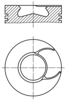 Поршень DAF 130.0 XE250C/280C/315C/355C/390C Euro3 MAHLE / KNECHT 213 67 00