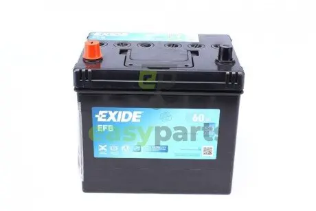 Акумуляторна батарея 60Ah/520A (230x173x222/+L/B00) (Start-Stop EFB) Азія EXIDE EL605